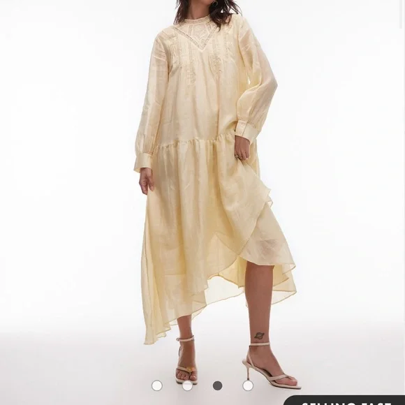 white christmas dresses Zapaka Women Prom Dress Yellow Spaghetti Straps Tea Length Evening Dress, Yellow / US6 main image 1